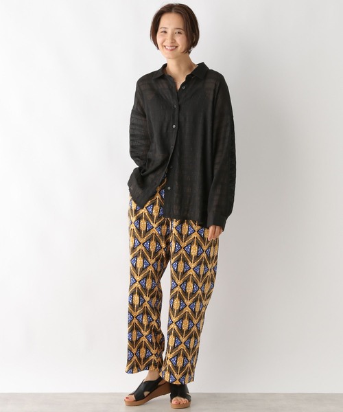 LEPSIM（レプシィム）の「ジャガードストライプシャツ　127578（シャツ/ブラウス・レディース・イエロー/アイボリー/ブラック・FREE）」の11枚目の写真