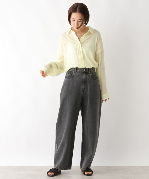 LEPSIM（レプシィム）の「ジャガードストライプシャツ　127578（シャツ/ブラウス・レディース・イエロー/アイボリー/ブラック・FREE）」の14枚目の写真