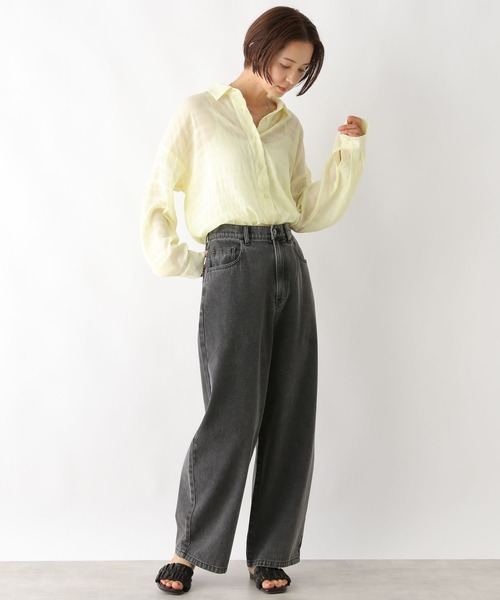 LEPSIM（レプシィム）の「ジャガードストライプシャツ　127578（シャツ/ブラウス・レディース・イエロー/アイボリー/ブラック・FREE）」の15枚目の写真