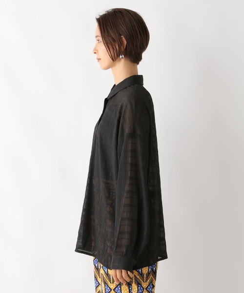 LEPSIM（レプシィム）の「ジャガードストライプシャツ　127578（シャツ/ブラウス・レディース・イエロー/アイボリー/ブラック・FREE）」の18枚目の写真