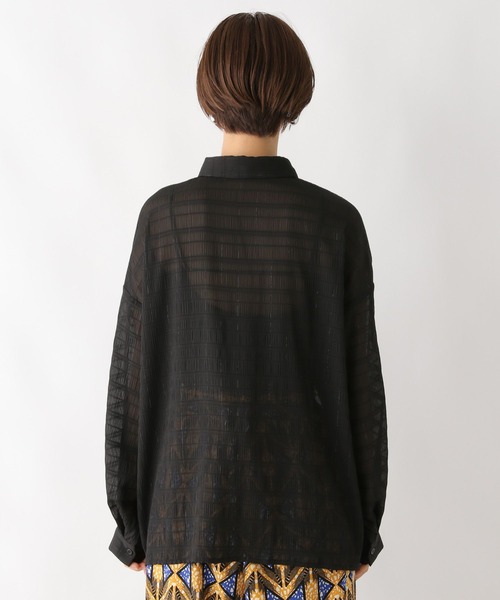 LEPSIM（レプシィム）の「ジャガードストライプシャツ　127578（シャツ/ブラウス・レディース・イエロー/アイボリー/ブラック・FREE）」の19枚目の写真