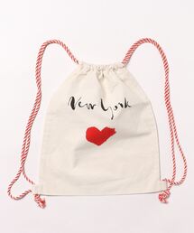 ＜AND SQUARE＞【BAG ALL】コットンリュック ハートNEW YORK