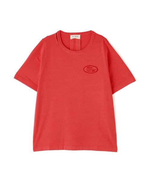 AVIREX(アヴィレックス)の「OPEN NECK BACK TACK FADEWASH T-SHIRT/オープンネック バックタック フェイドウォッシュTシャツ(Tシャツ/カットソー・レディース・レッド/チャコールグレー/アイボリー・F)」の10枚目の写真