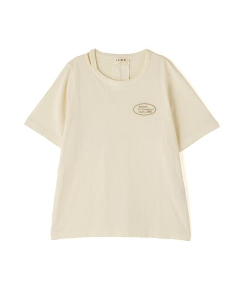 AVIREX(アヴィレックス)の「OPEN NECK BACK TACK FADEWASH T-SHIRT/オープンネック バックタック フェイドウォッシュTシャツ(Tシャツ/カットソー・レディース・レッド/チャコールグレー/アイボリー・F)」の15枚目の写真