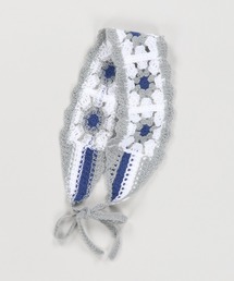 コットンニットヘアバンド/フラワー