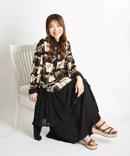 ▼美品✨シェアースピリット【36】馬 花柄 ペイズリー 変形 チュニックtシャツ All Item | シェアースピリット公式ストア