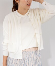 NOLLEY’S | 《手洗い可能》ESPOIR 16G片畦クルーネックカーディガン(カーディガン/ボレロ)