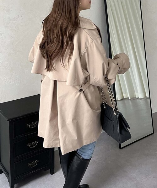 prose verse(プロズヴェール)の「ミドル丈Aライントレンチコート(トレンチコート・レディース・ベージュ・LARGE/MEDIUM/SMALL)」の13枚目の写真