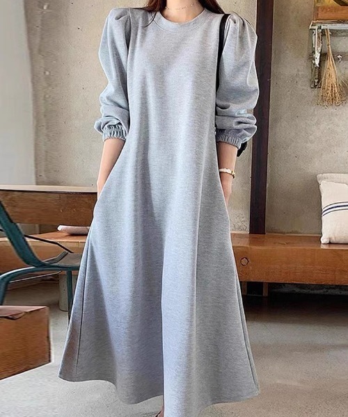 【セール】スウェットAラインロングワンピース（ワンピース）｜ABITOKYO（アビトーキョー） 5,544円