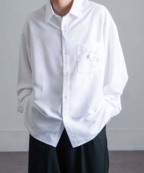 apolina 5-7y 24AW マスタードカラー 刺繍入り キッズ長袖シャツ 楽天市場】ブラウス シャツ 花柄 レディース スタンドカラー