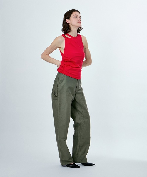 M TO R（ムウトアール）の「NO-SLEEVE KNOT DEZIGN TOPS（タンクトップ