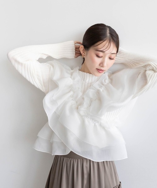 【セール】マルチティアードフリル＆ニットセット（ニット/セーター）｜RANDA（ランダ）