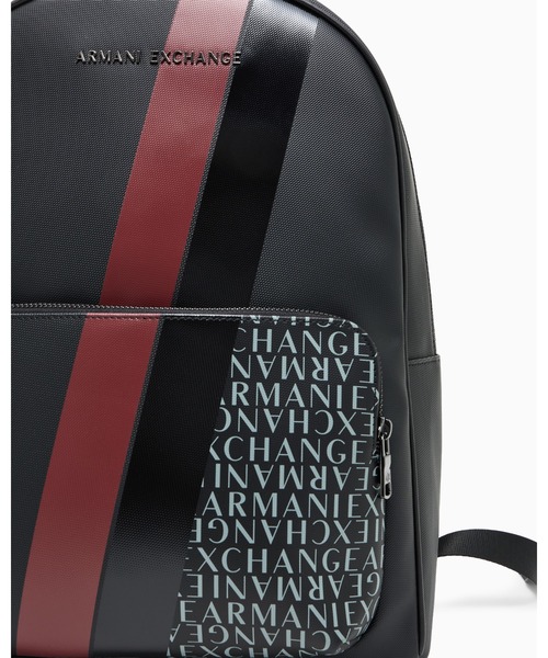 ARMANI EXCHANGE（アルマーニエクスチェンジ）の「【A|X アルマーニ エクスチェンジ】モノグラム×ストライプ　バックパック（バックパック/リュック・メンズ・グリーン/ネイビー/ダークブルー/レッド・FREE）」の11枚目の写真