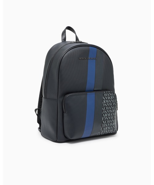 ARMANI EXCHANGE（アルマーニエクスチェンジ）の「【A|X アルマーニ エクスチェンジ】モノグラム×ストライプ　バックパック（バックパック/リュック・メンズ・グリーン/ネイビー/ダークブルー/レッド・FREE）」の5枚目の写真