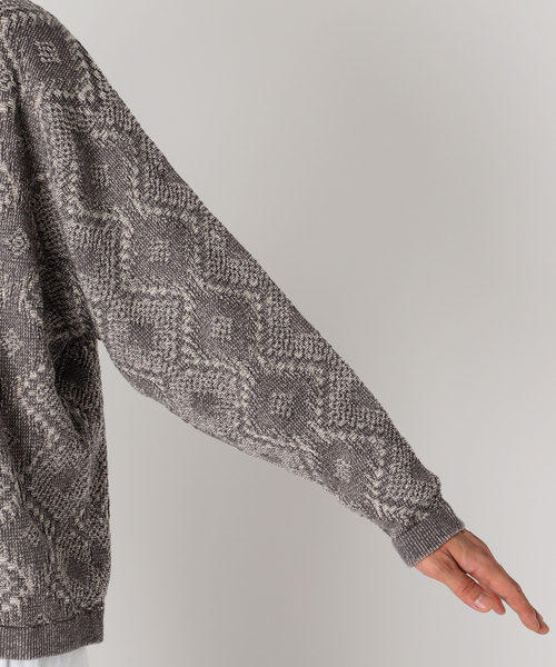 JOURNAL STANDARD relume（ジャーナルスタンダード　レリューム）の「CALIFORNIA アモルファス プレーティングカーディガン（ニット/セーター・メンズ・チャコールグレー/ブラック/ボルドー/ネイビー/ベージュ・MEDIUM/LARGE）」の18枚目の写真