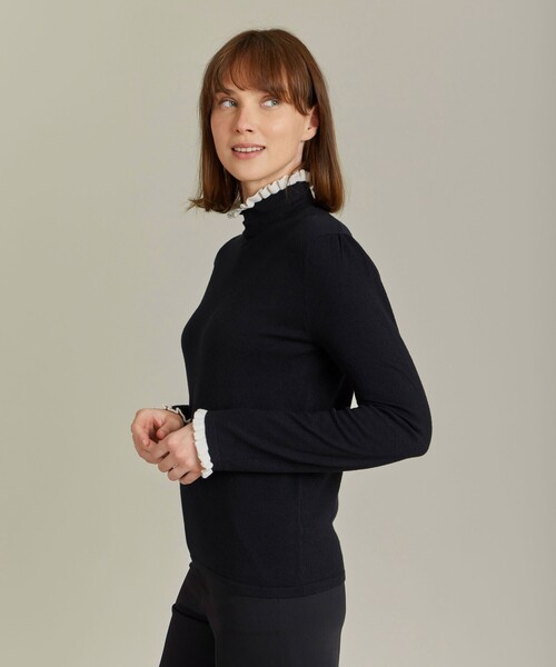 agnes b.（アニエスベー）の「【Outlet】LS72 PULLOVER プルオーバー（ニット/セーター・レディース・ブラック・1/3/2）」の3枚目の写真