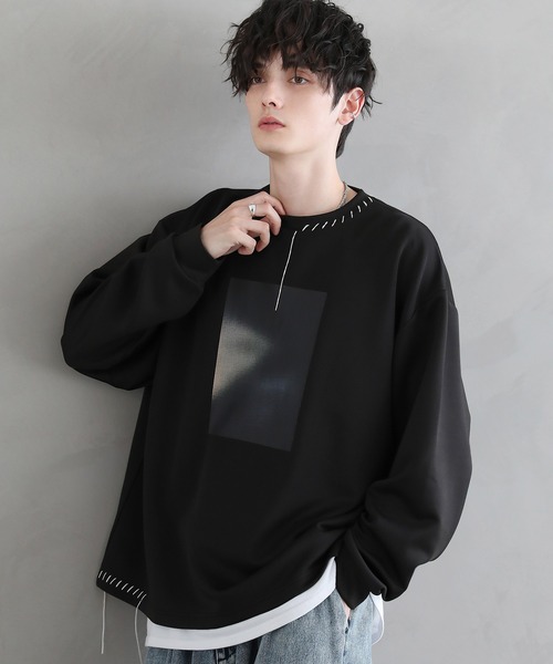 ASTRONOMY(アストロノミー)の「ポンチグラフィックステッチロンT 長袖(Tシャツ/カットソー・メンズ・ブラック/ホワイト/チャコール・S/M/L/XL)」の12枚目の写真