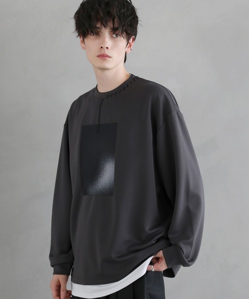 ASTRONOMY(アストロノミー)の「ポンチグラフィックステッチロンT 長袖(Tシャツ/カットソー・メンズ・ブラック/ホワイト/チャコール・S/M/L/XL)」の18枚目の写真