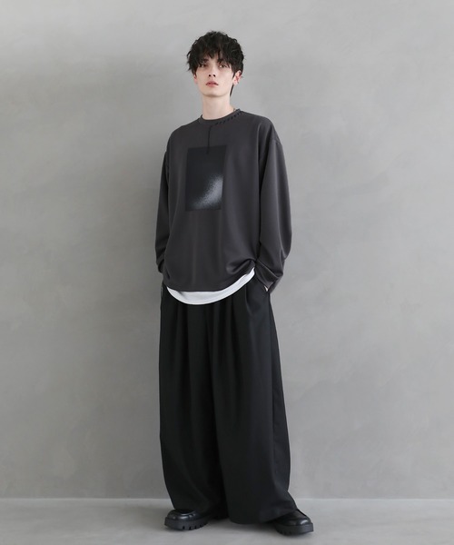 ASTRONOMY(アストロノミー)の「ポンチグラフィックステッチロンT 長袖(Tシャツ/カットソー・メンズ・ブラック/ホワイト/チャコール・S/M/L/XL)」の21枚目の写真