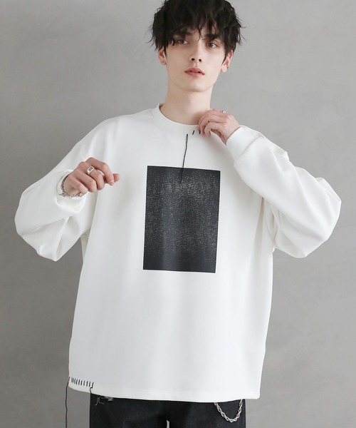 ASTRONOMY(アストロノミー)の「ポンチグラフィックステッチロンT 長袖(Tシャツ/カットソー・メンズ・ブラック/ホワイト/チャコール・S/M/L/XL)」の5枚目の写真