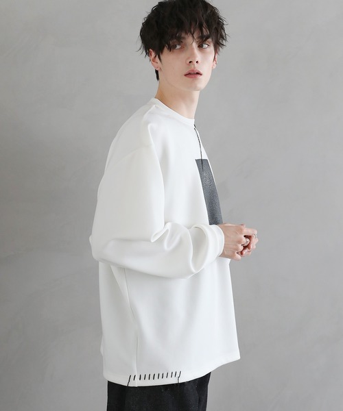 ASTRONOMY(アストロノミー)の「ポンチグラフィックステッチロンT 長袖(Tシャツ/カットソー・メンズ・ブラック/ホワイト/チャコール・S/M/L/XL)」の6枚目の写真