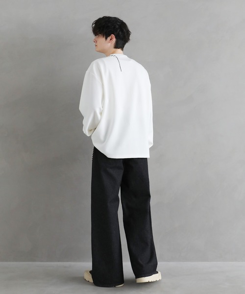 ポンチグラフィックステッチロンT 長袖（Tシャツ/カットソー