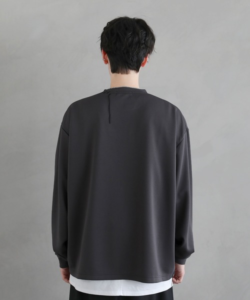 gadid anoniem RORY BLACK トップス 長袖 黒 mizuiro ind｜クルーネック ワイド プルオーバー トップス 長袖 crew