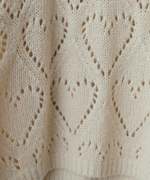 natural couture（ナチュラルクチュール）の「透かしハート柄ゆるニット（ニット/セーター・レディース・ライトグレー/ピンク/チャコールグレー/アイボリー・FREE）」の16枚目の写真