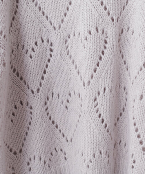 natural couture（ナチュラルクチュール）の「透かしハート柄ゆるニット（ニット/セーター・レディース・ライトグレー/ピンク/チャコールグレー/アイボリー・FREE）」の21枚目の写真