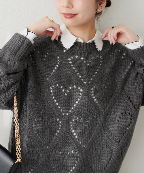 natural couture（ナチュラルクチュール）の「透かしハート柄ゆる