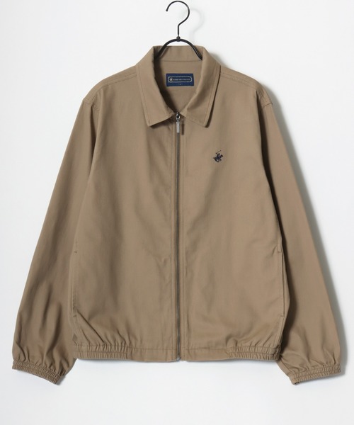 BEVERLY HILLS POLO CLUB（ビバリーヒルズポロクラブ）の「BEVERLY HILLS POLO CLUB/ビバリーヒルズポロクラブ Harrington Jacket/ツイル ロゴ ワンポイント刺繍 ハリントンジャケット/スイングトップ/ブルゾン/レディース メンズ（ブルゾン・メンズ・ベージュ/ネイビー/カーキ/ブラック・M/L/LL）」の21枚目の写真