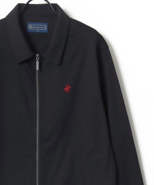 BEVERLY HILLS POLO CLUB（ビバリーヒルズポロクラブ）の「BEVERLY HILLS POLO CLUB/ビバリーヒルズポロクラブ Harrington Jacket/ツイル ロゴ ワンポイント刺繍 ハリントンジャケット/スイングトップ/ブルゾン/レディース メンズ（ブルゾン・メンズ・ベージュ/ネイビー/カーキ/ブラック・M/L/LL）」の17枚目の写真