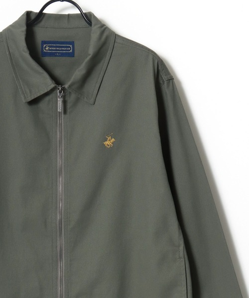 BEVERLY HILLS POLO CLUB（ビバリーヒルズポロクラブ）の「BEVERLY HILLS POLO CLUB/ビバリーヒルズポロクラブ Harrington Jacket/ツイル ロゴ ワンポイント刺繍 ハリントンジャケット/スイングトップ/ブルゾン/レディース メンズ（ブルゾン・メンズ・ベージュ/ネイビー/カーキ/ブラック・M/L/LL）」の19枚目の写真