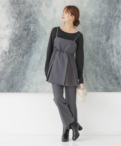 mysty woman（ミスティウーマン）の「ラメインナーカットプルオーバー　152017（Tシャツ/カットソー・レディース・ブラック/オフホワイト/シルバー・FREE）」の8枚目の写真