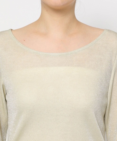 mysty woman（ミスティウーマン）の「ラメインナーカットプルオーバー　152017（Tシャツ/カットソー・レディース・ブラック/オフホワイト/シルバー・FREE）」の13枚目の写真