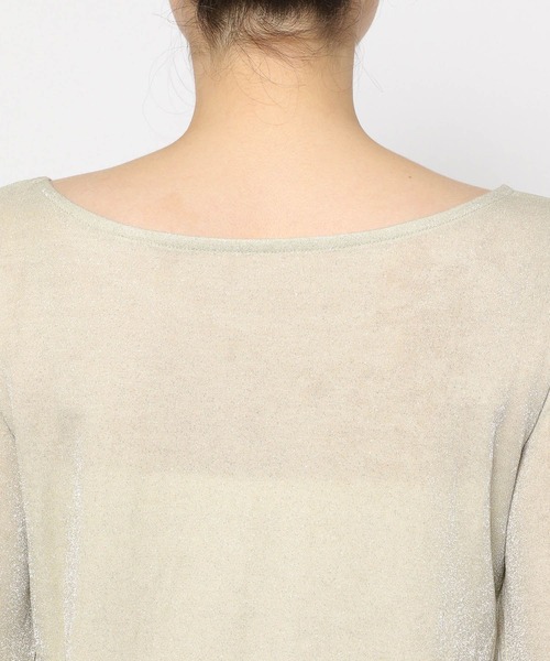 mysty woman（ミスティウーマン）の「ラメインナーカットプルオーバー　152017（Tシャツ/カットソー・レディース・ブラック/オフホワイト/シルバー・FREE）」の16枚目の写真