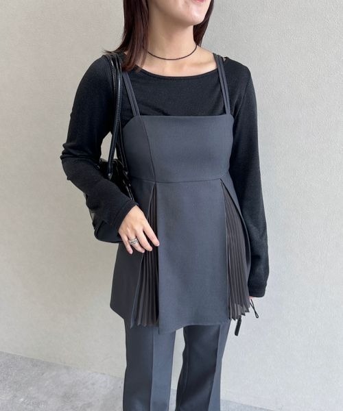 mysty woman（ミスティウーマン）の「ラメインナーカットプルオーバー　152017（Tシャツ/カットソー・レディース・ブラック/オフホワイト/シルバー・FREE）」の20枚目の写真