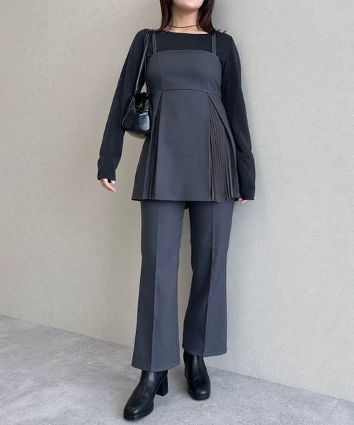 mysty woman（ミスティウーマン）の「ラメインナーカットプルオーバー　152017（Tシャツ/カットソー・レディース・ブラック/オフホワイト/シルバー・FREE）」の21枚目の写真