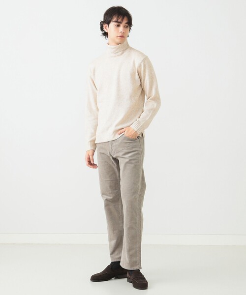 BEAMS HEART（ビームスハート）の「メランジ タートルネック ニット 24FW（S～XL・手洗い可能）（ニット/セーター・メンズ・オフホワイト/グレー/ブラック/オリーブ・SMALL/X-LARGE/MEDIUM/LARGE）」の10枚目の写真
