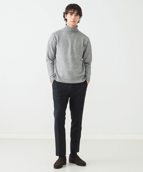 BEAMS HEART（ビームスハート）の「メランジ タートルネック ニット 24FW（S～XL・手洗い可能）（ニット/セーター・メンズ・オフホワイト/グレー/ブラック/オリーブ・SMALL/X-LARGE/MEDIUM/LARGE）」の14枚目の写真