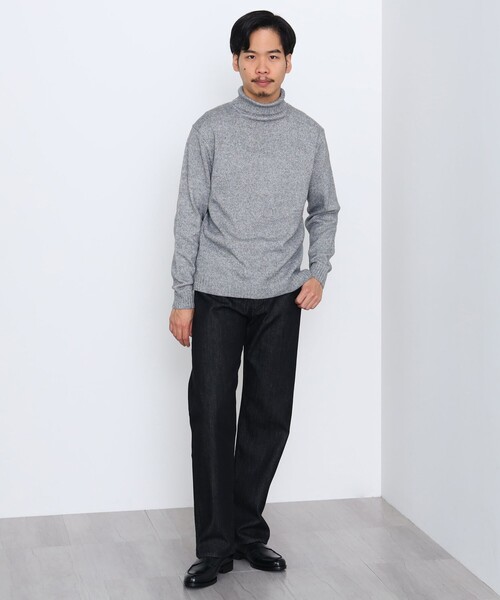 BEAMS HEART（ビームスハート）の「メランジ タートルネック ニット 24FW（S～XL・手洗い可能）（ニット/セーター・メンズ・オフホワイト/グレー/ブラック/オリーブ・SMALL/X-LARGE/MEDIUM/LARGE）」の17枚目の写真