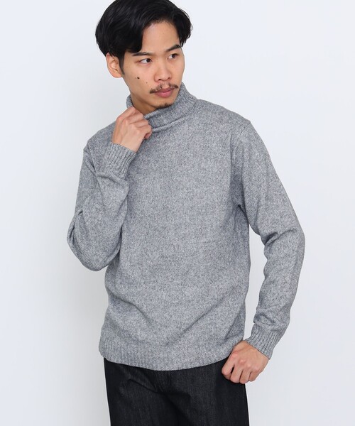 BEAMS HEART（ビームスハート）の「メランジ タートルネック ニット 24FW（S～XL・手洗い可能）（ニット/セーター・メンズ・オフホワイト/グレー/ブラック/オリーブ・SMALL/X-LARGE/MEDIUM/LARGE）」の18枚目の写真