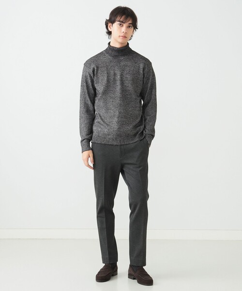 BEAMS HEART（ビームスハート）の「メランジ タートルネック ニット 24FW（S～XL・手洗い可能）（ニット/セーター・メンズ・オフホワイト/グレー/ブラック/オリーブ・SMALL/X-LARGE/MEDIUM/LARGE）」の19枚目の写真