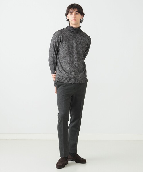 BEAMS HEART（ビームスハート）の「メランジ タートルネック ニット 24FW（S～XL・手洗い可能）（ニット/セーター・メンズ・オフホワイト/グレー/ブラック/オリーブ・SMALL/X-LARGE/MEDIUM/LARGE）」の20枚目の写真