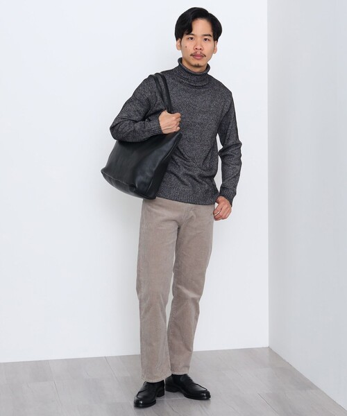 BEAMS HEART（ビームスハート）の「メランジ タートルネック ニット 24FW（S～XL・手洗い可能）（ニット/セーター・メンズ・オフホワイト/グレー/ブラック/オリーブ・SMALL/X-LARGE/MEDIUM/LARGE）」の22枚目の写真