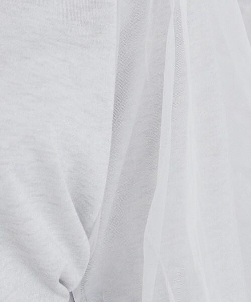 index（インデックス）の「◆チュールドッキングスリーブラメトップス【洗濯機洗い可】（Tシャツ/カットソー・レディース・ライトブルー/ブラック/グレー・40/38/42/36）」の7枚目の写真