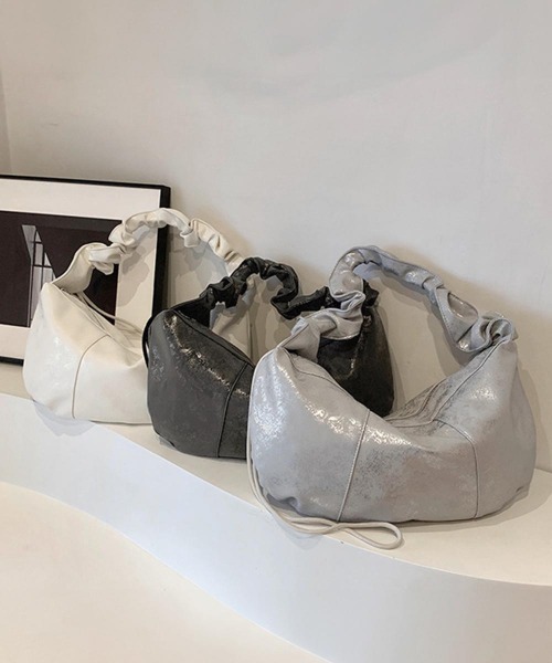 Miniministore(ミニミニストア)の「ギャザーバッグ レディース トートバッグ(トートバッグ・レディース・オフホワイト/シルバー/チャコールグレー・FREE)」の10枚目の写真