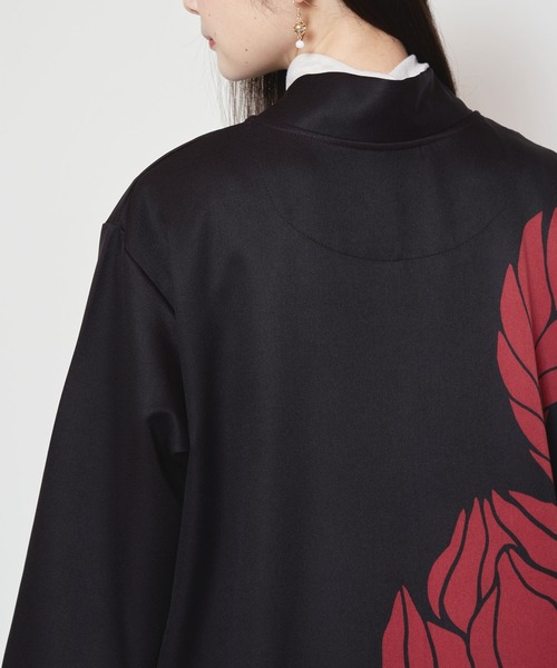 カヤ(カヤ)の「【カヤ】輪の花ワンピース(ワンピース・レディース・ホワイト×ブラック/スミクロ/パープル・FREE)」の10枚目の写真