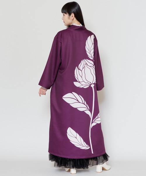 カヤ(カヤ)の「【カヤ】輪の花ワンピース(ワンピース・レディース・ホワイト×ブラック/スミクロ/パープル・FREE)」の21枚目の写真