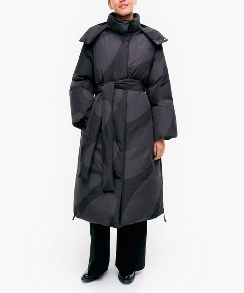 marimekko SUOJA LINSSI ブラックダウンコート M